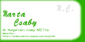 marta csaby business card